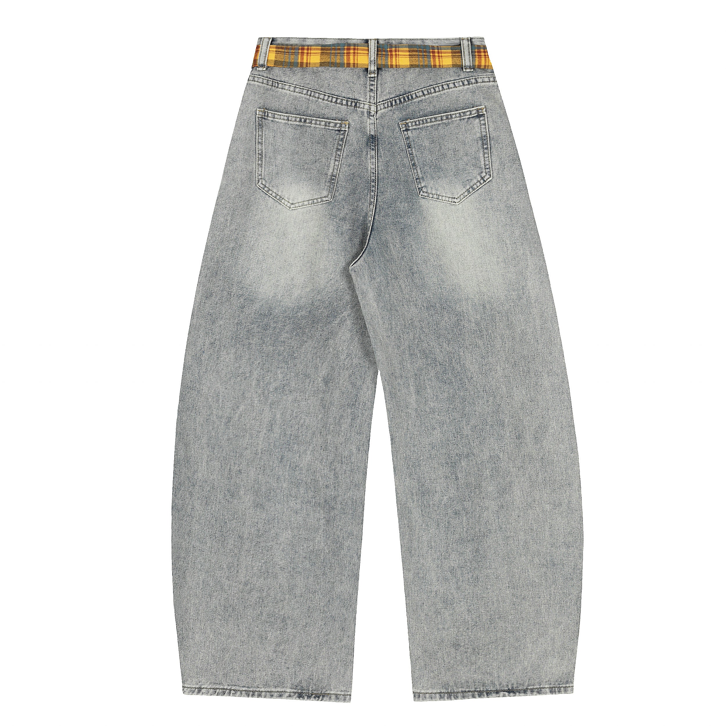 Mushroom patch | Embroidered wide leg jeans