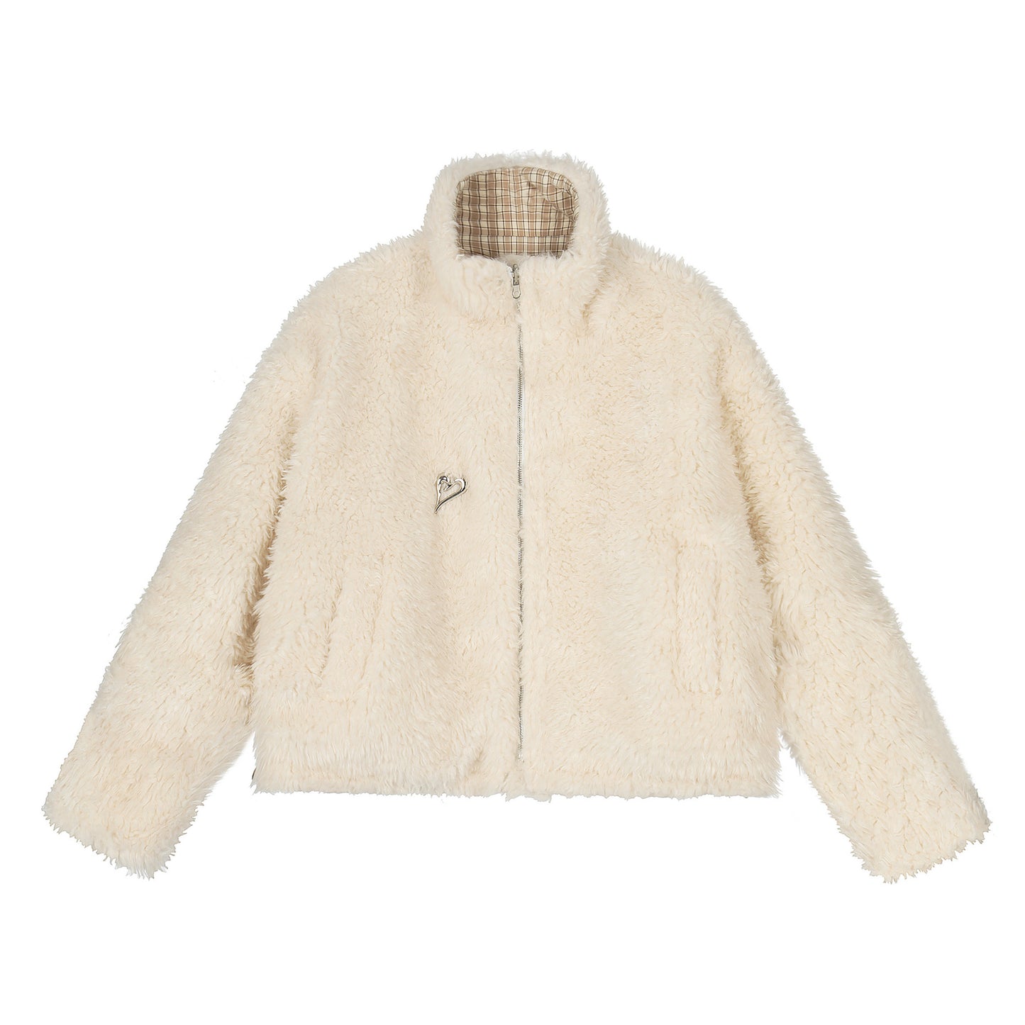 Double Cozy | Reversible Check & Fleece Jacket - Santo