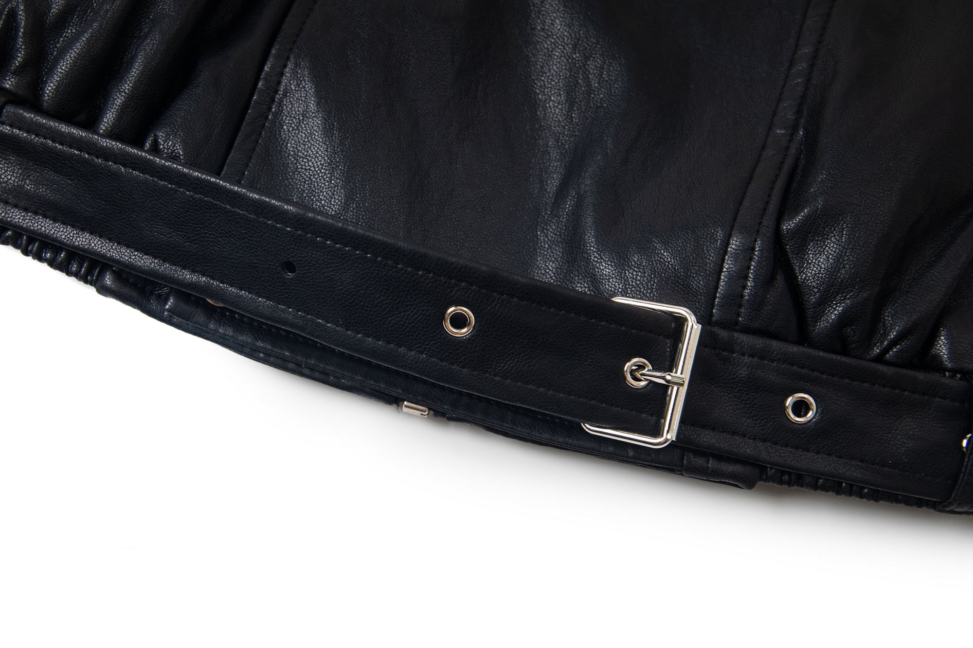 Street Rebel | Belted Faux Leather Moto Jacket