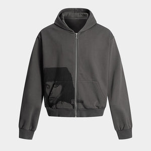 Portrait Graphic | Zip-Up Hoodie - Santo