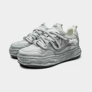 Rebel | White Platform Sneakers - Santo