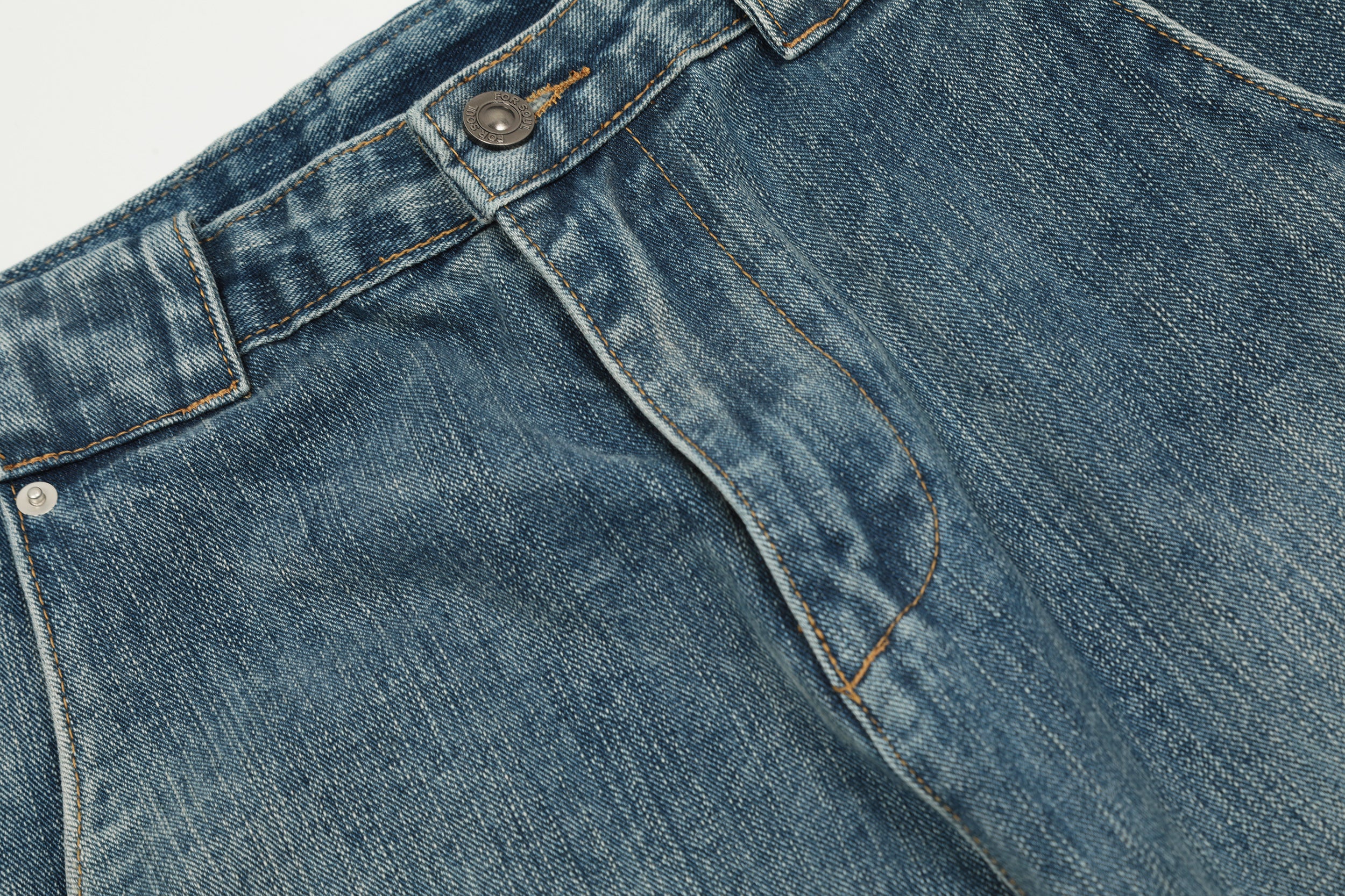 Washed Wide Leg | Vintage Denim Jeans - Santo