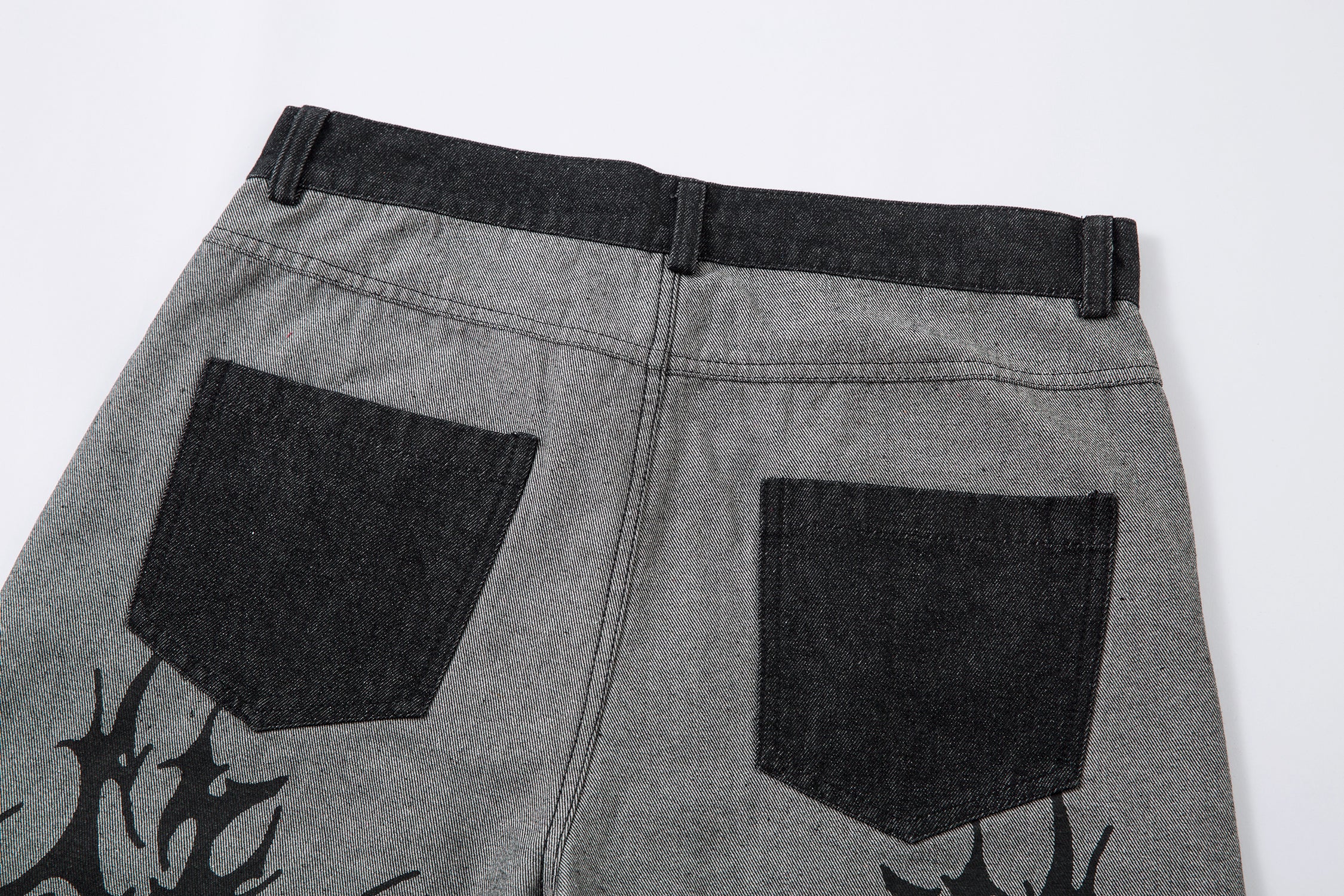 Tribal Flame Print | Baggy Jeans