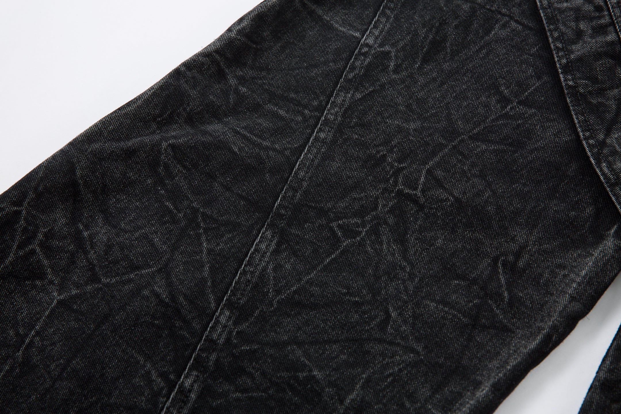 Crinkle Washed Structure | Baggy Jeans