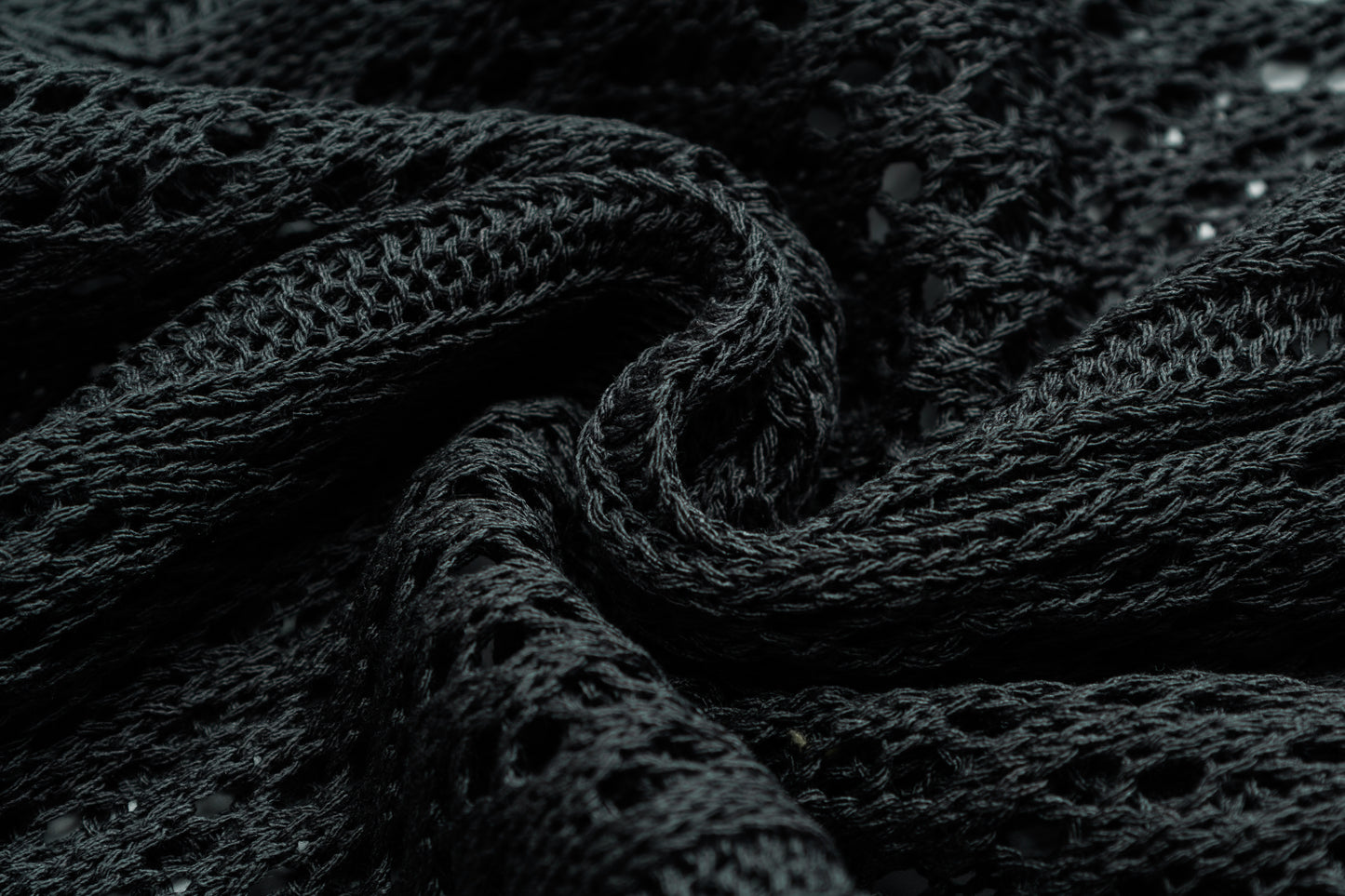 Crochet Mesh | Knit Zip Up Hoodie - Santo