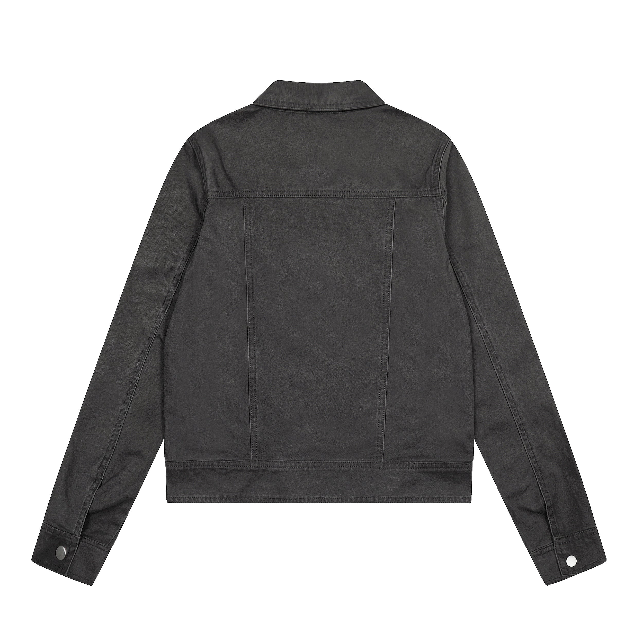 Steel Fade | Minimalist Zip-Up Denim Jacket