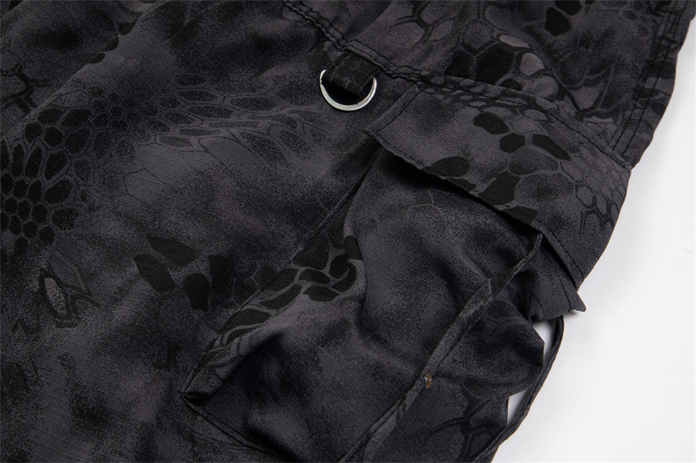 Men's Oversized Cargo Trousers | Camo Print