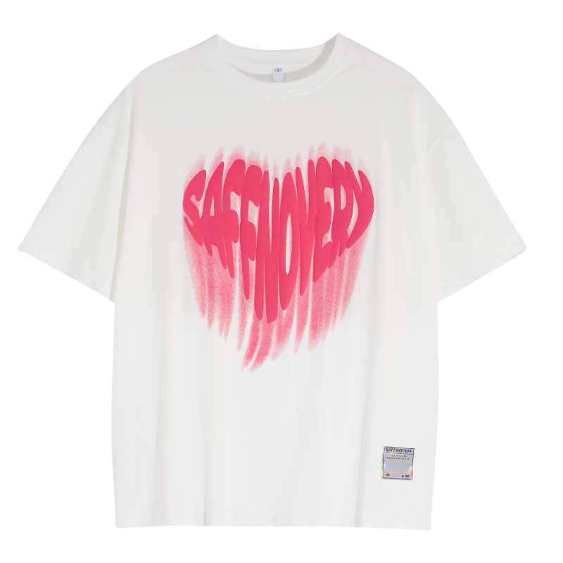 Pink Heart | Y2K Graphic Print T Shirt - Santo