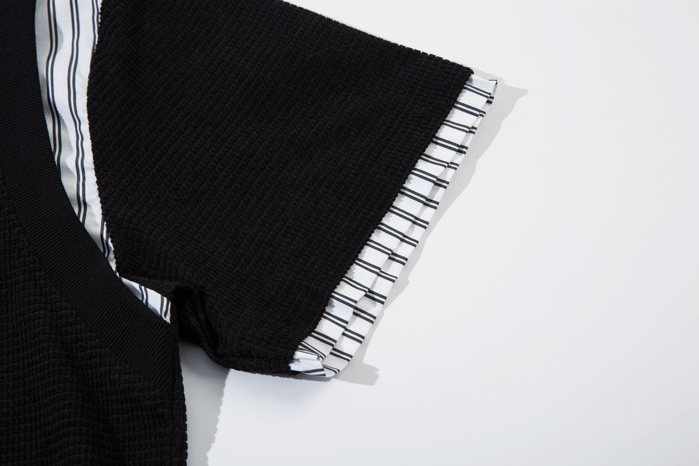 Men's Oversized T-Shirt | Striped Polo Collar