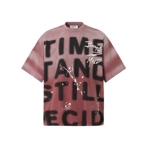 Spray Graphic Print | Oversized T-Shirt - Santo