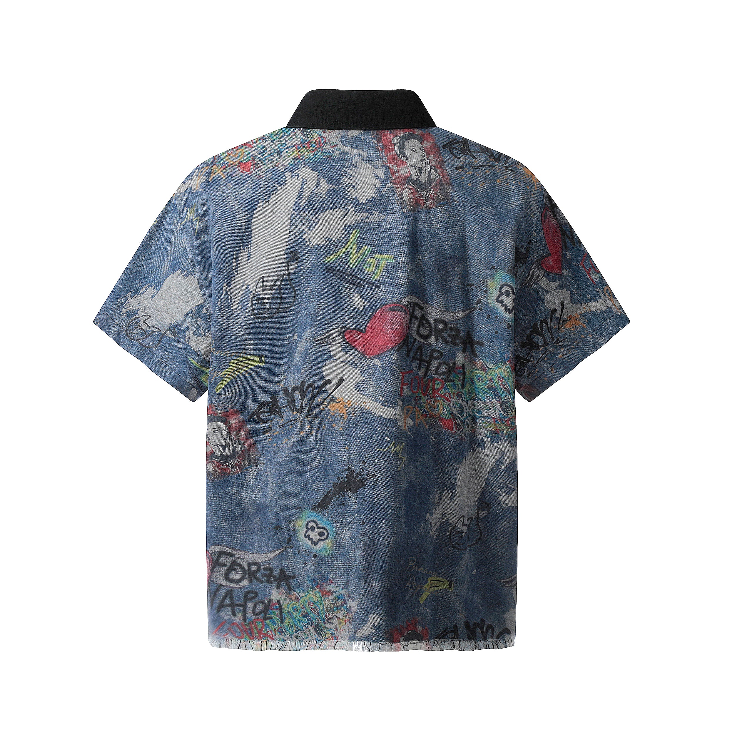 Vintage Graffiti | Denim Shirt - Santo