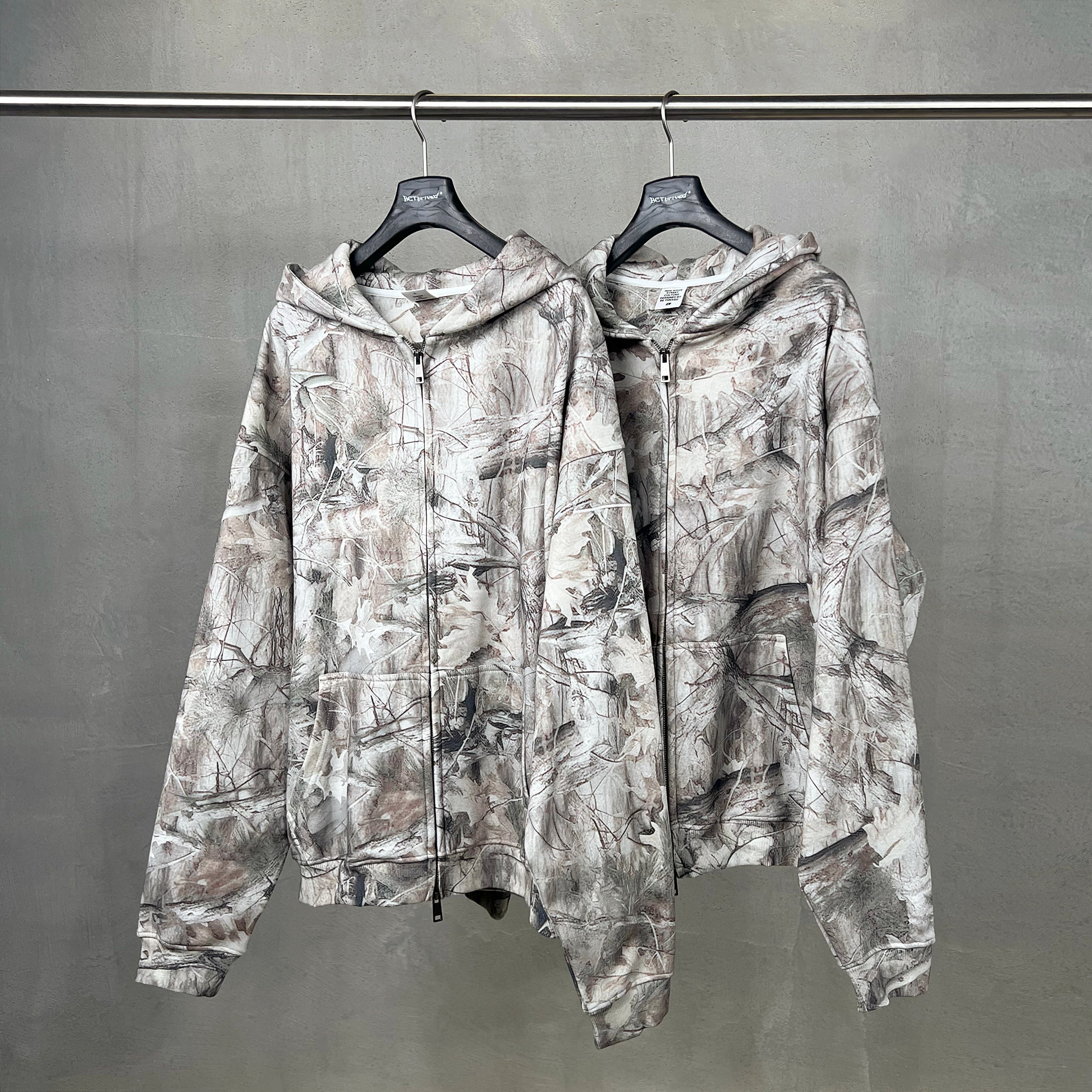 Forest Camo | Oversized Zip-Up Hoodie - Santo