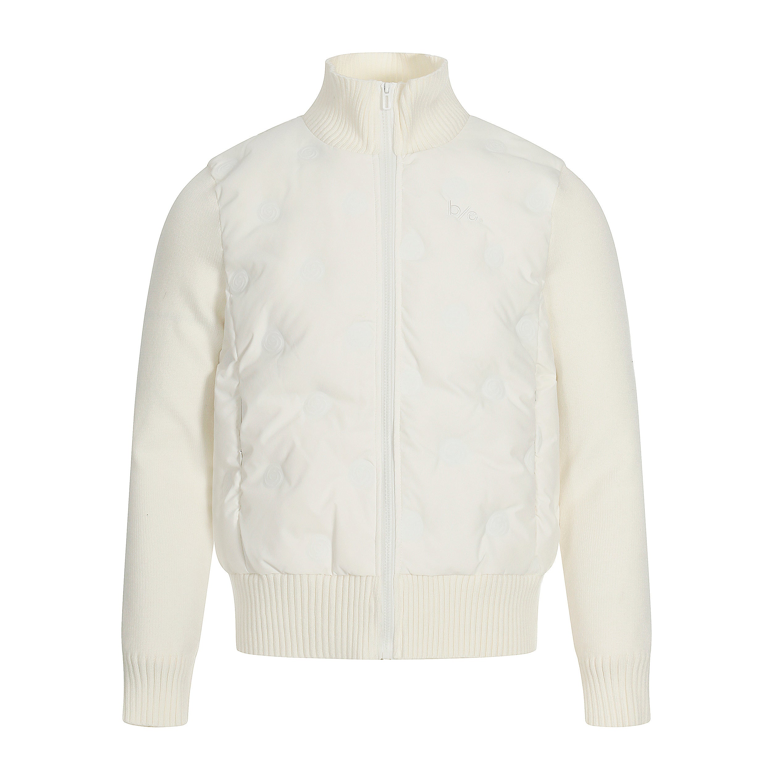 Cloud Shell | Knit-Sleeve Bubble Zip Jacket