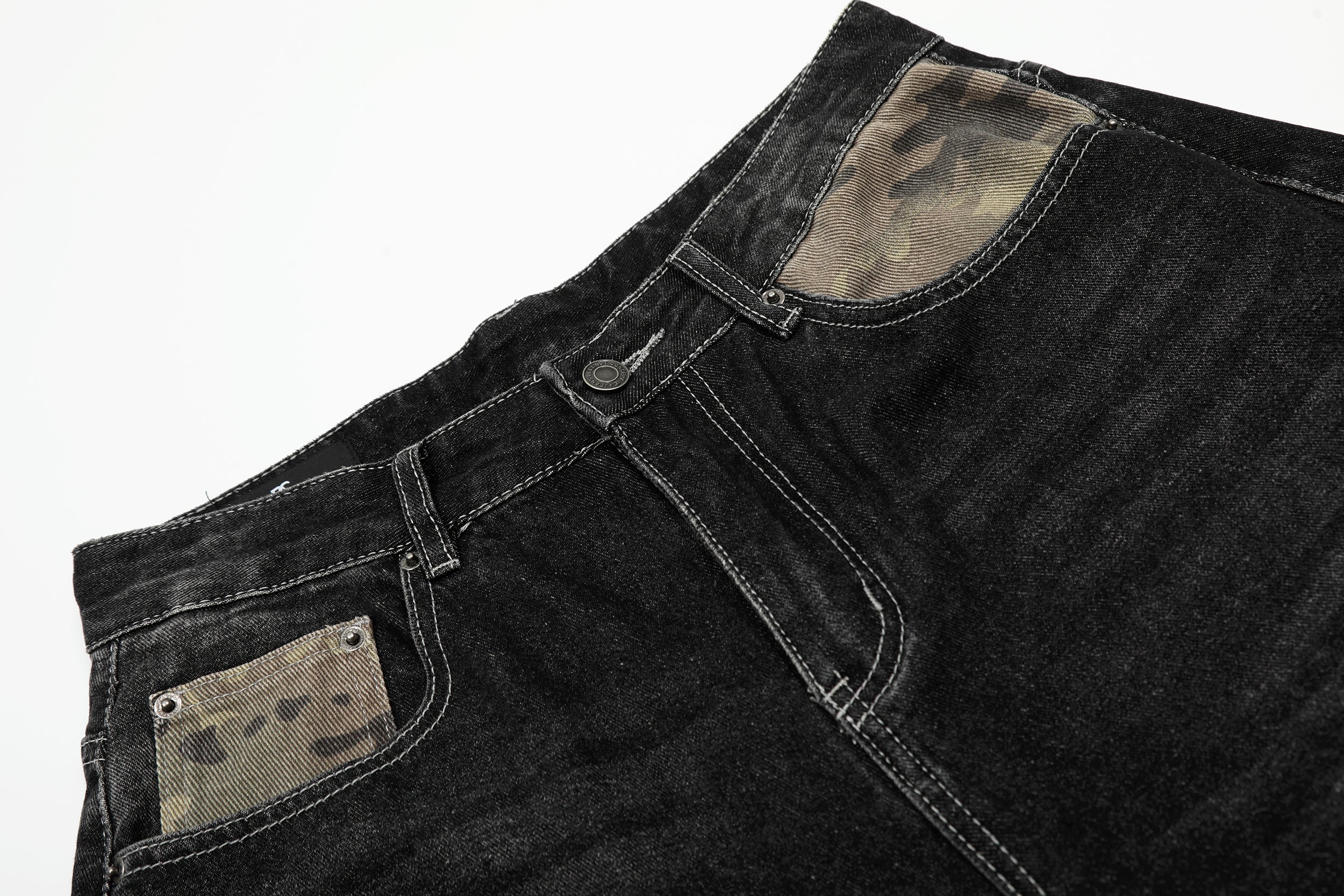 Unisex Wide-Legged Patchwork Shorts | Distressed Denim