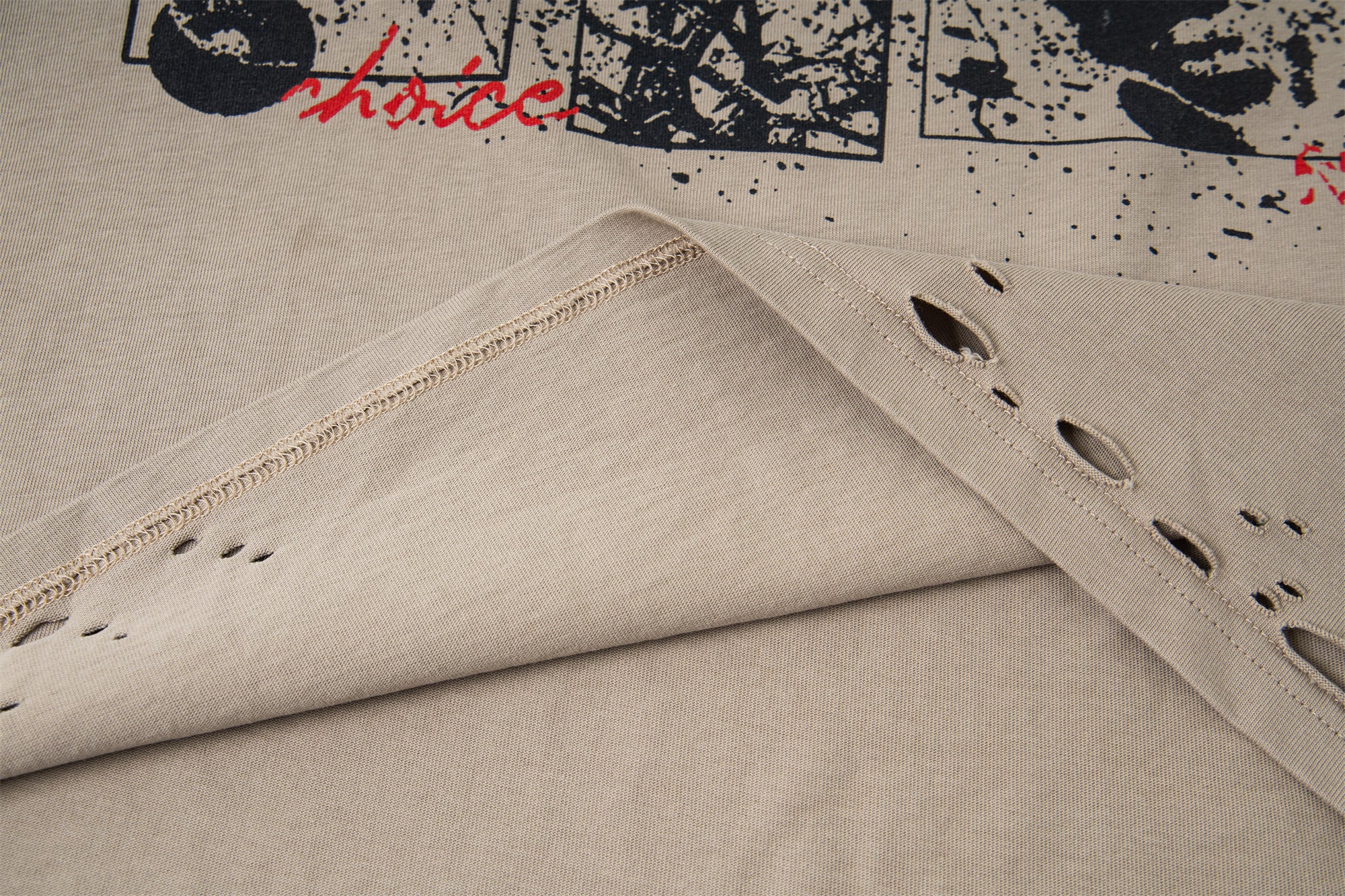 Retro Camouflage Patchwork | Ripped Sweatshirt - Santo