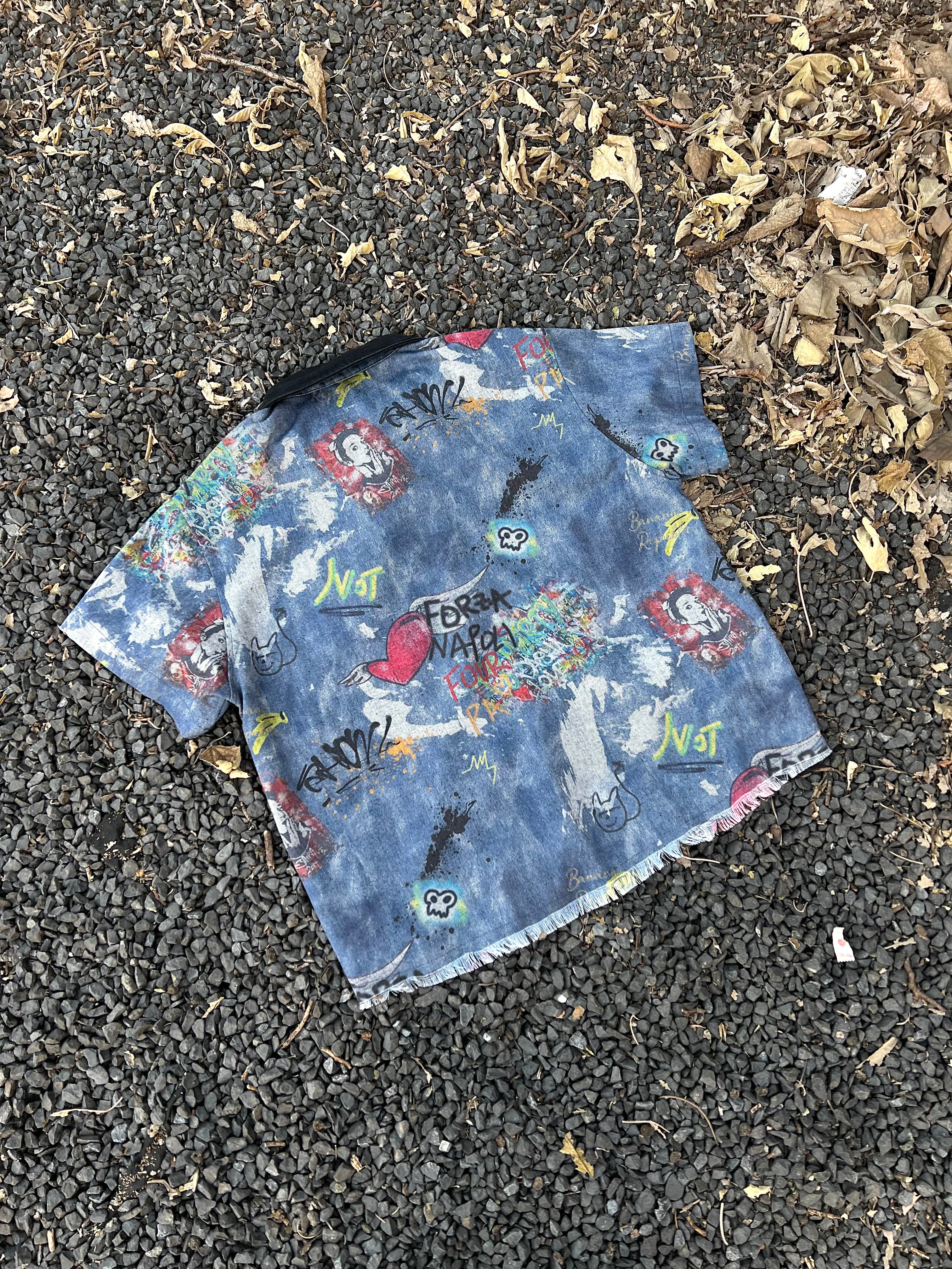 Vintage Graffiti | Denim Shirt - Santo