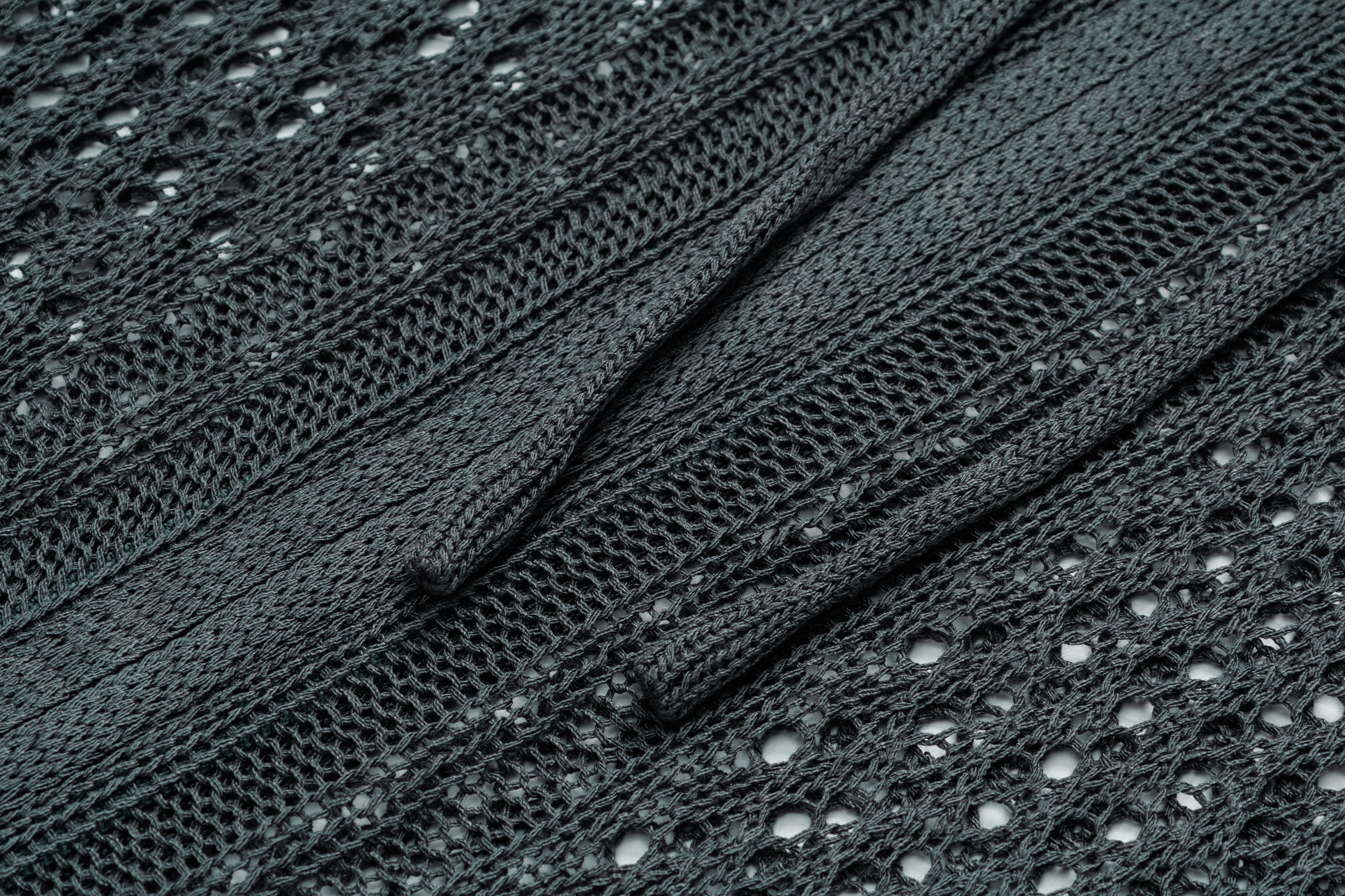 Crochet Mesh | Knit Zip Up Hoodie