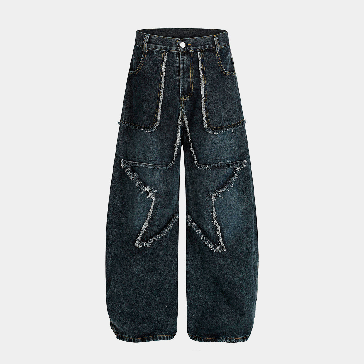 Star Patch Destroyed | Baggy Jeans - Santo