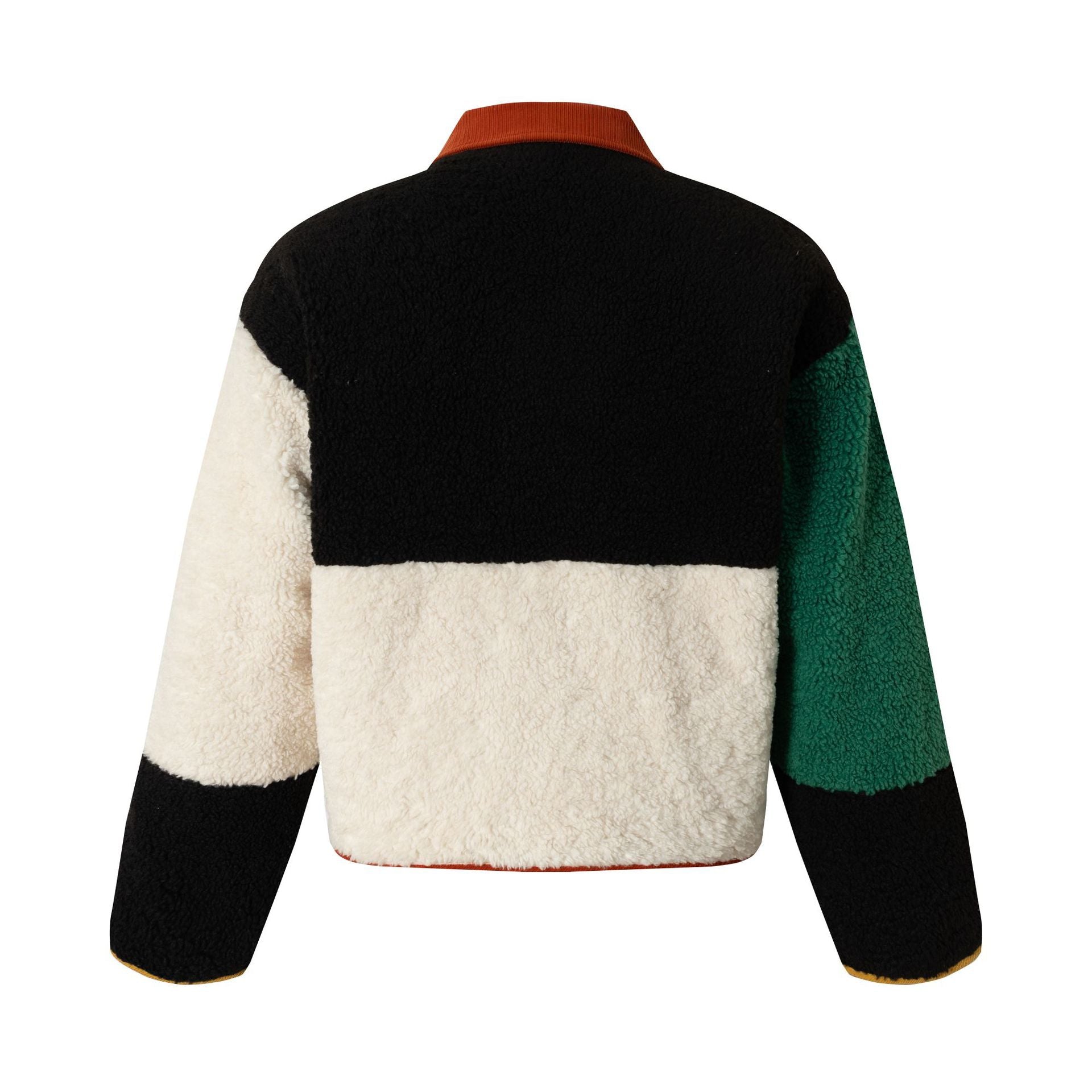 Color Blocking | Panel Fleece Coat