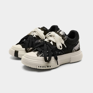 Duo Lace | Platform Canvas Sneakers - Santo