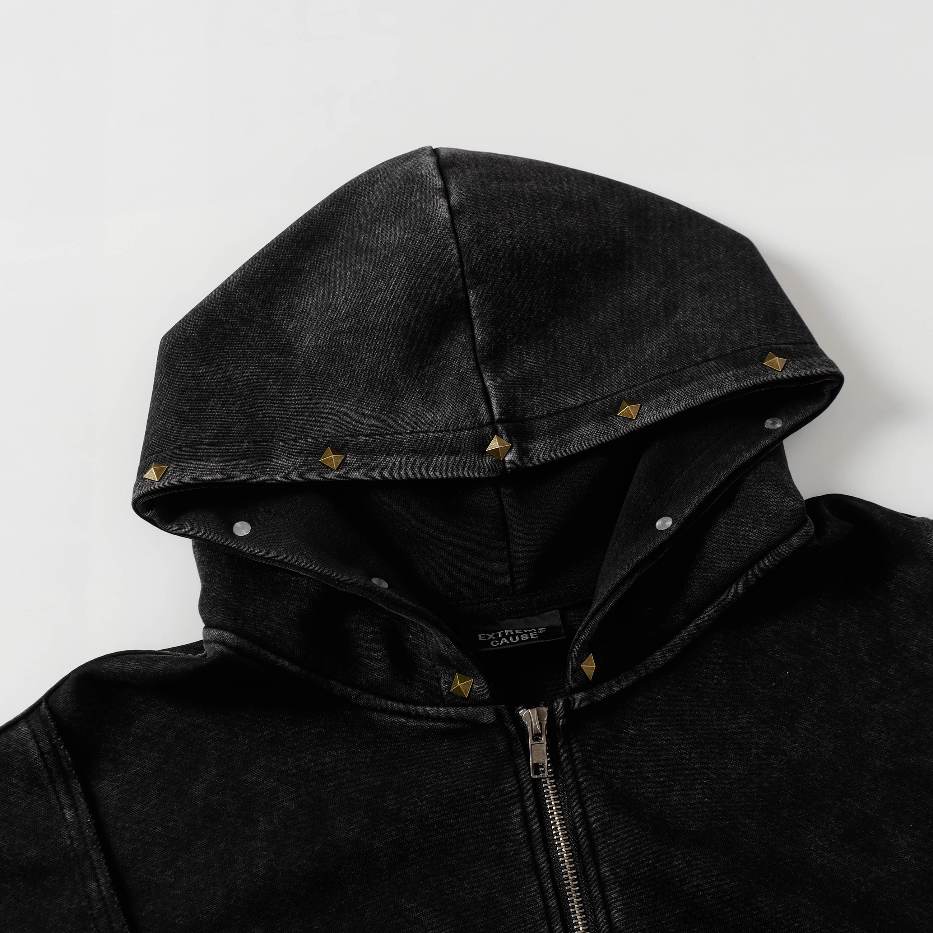 Washed Stitching Rivet | Hooded Jacket - Santo
