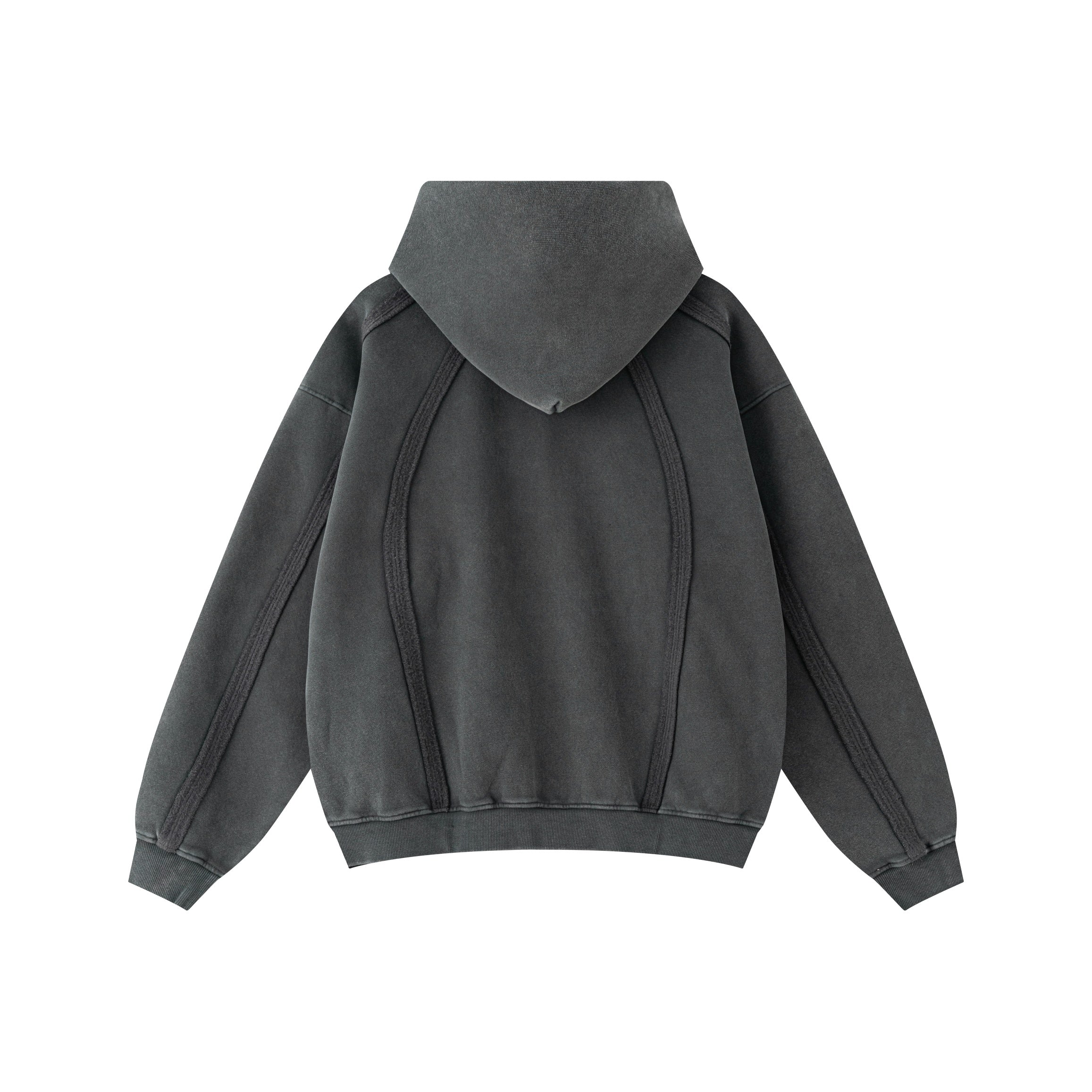Structured Panel | Oversized Zip-Up Hoodie