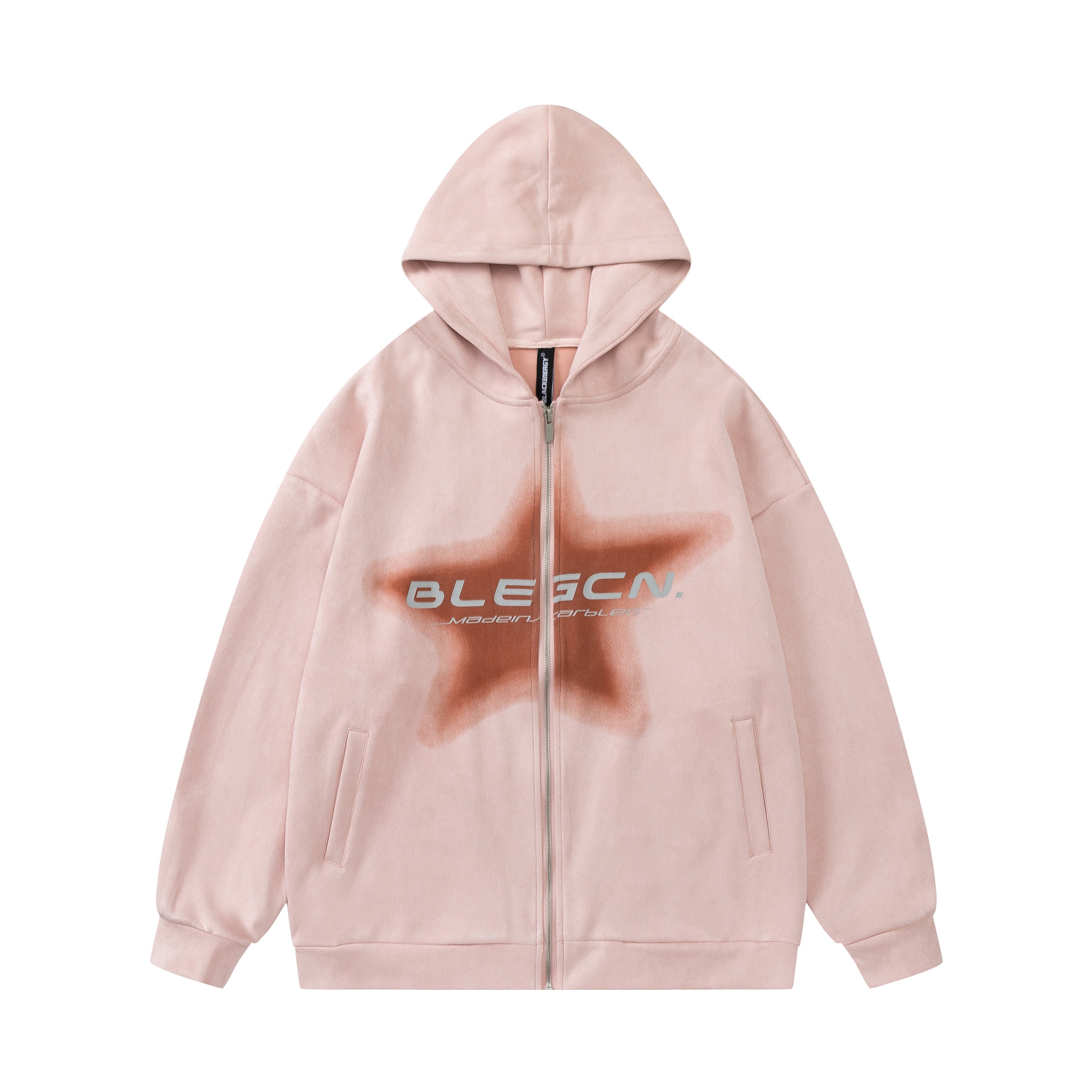 Spray Star | Zip Up Hoodie - Santo