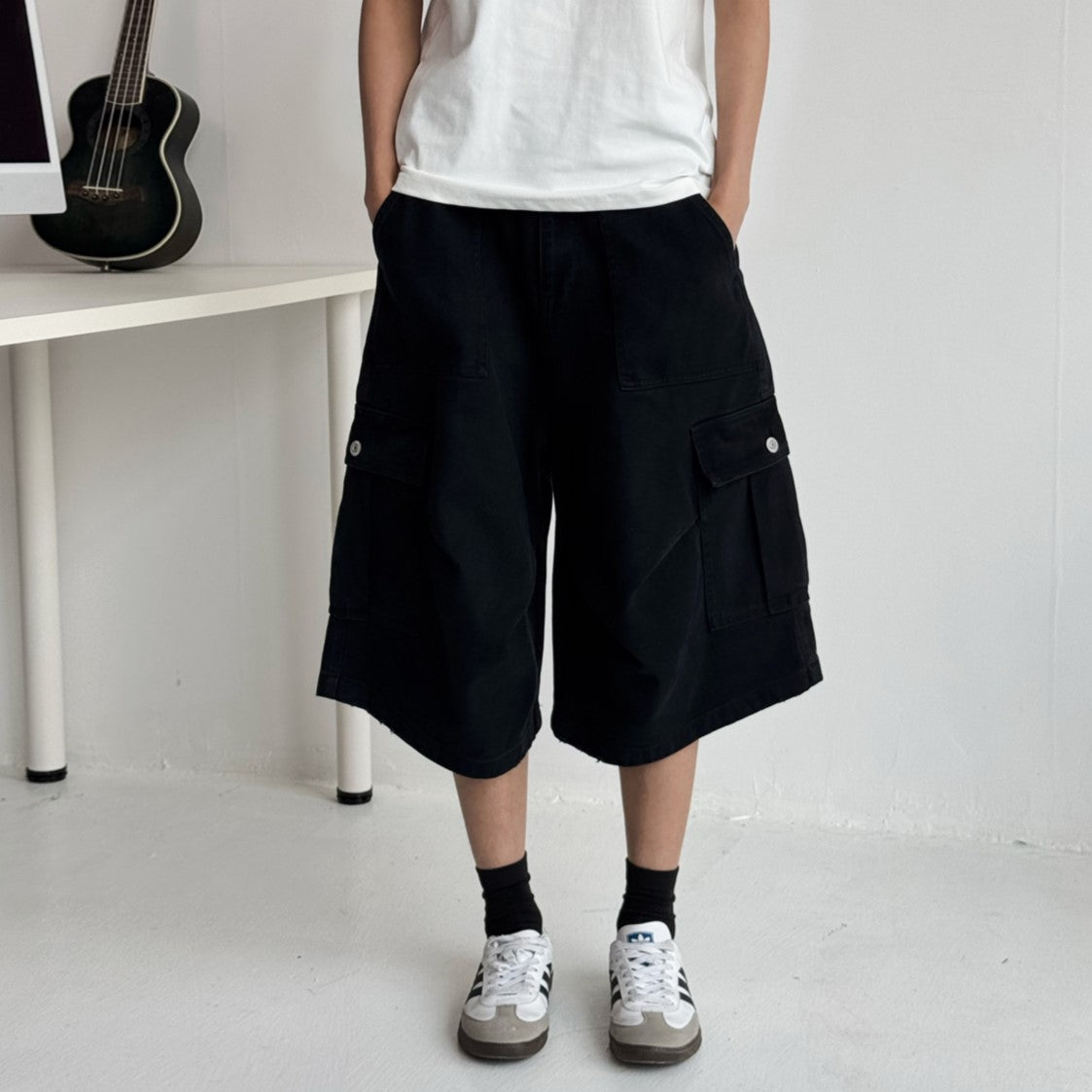 Utility Cargo Shorts | Adjustable Waist Streetwear