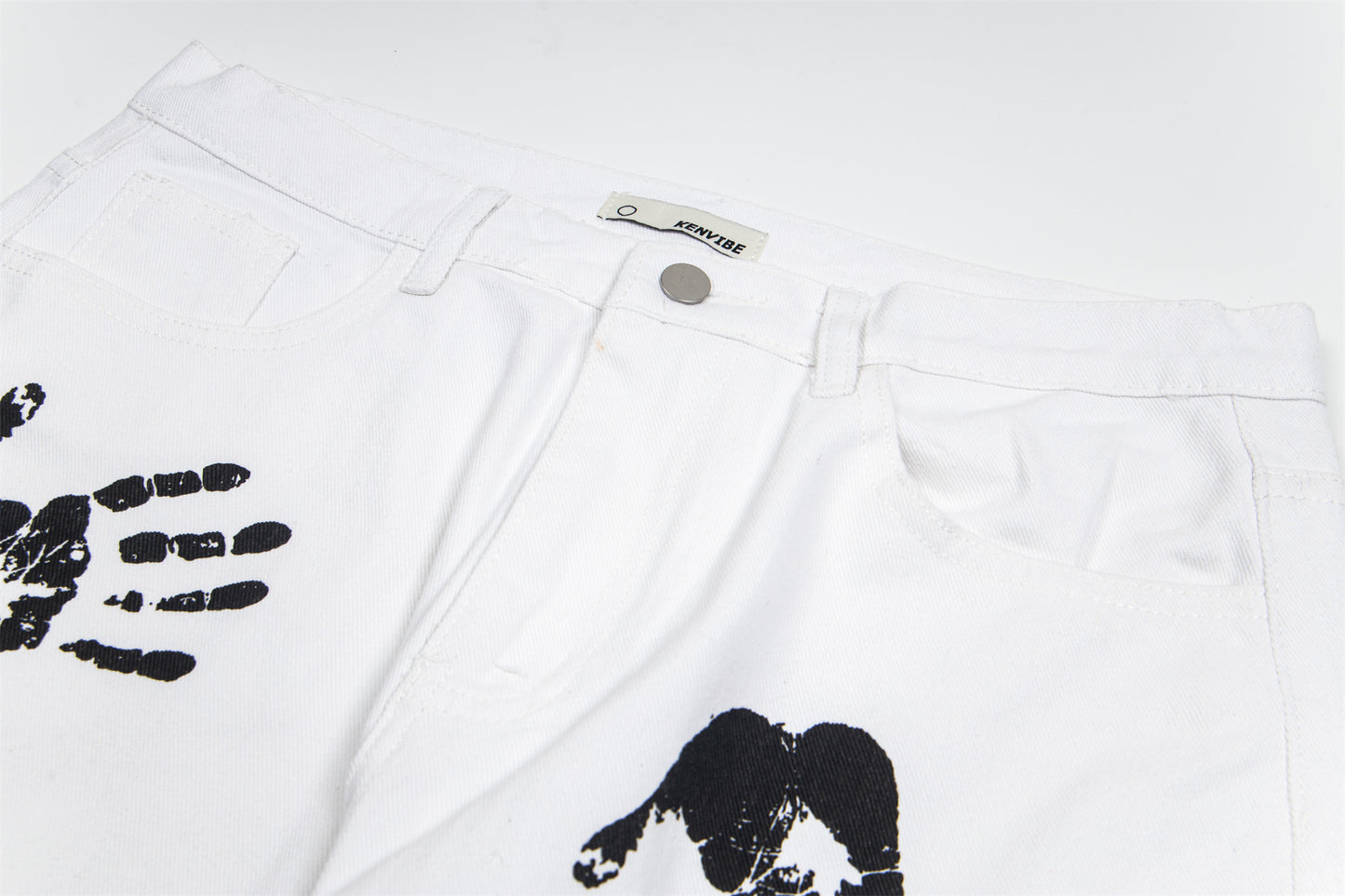 Handprint Graphic | White Street Jeans - Santo