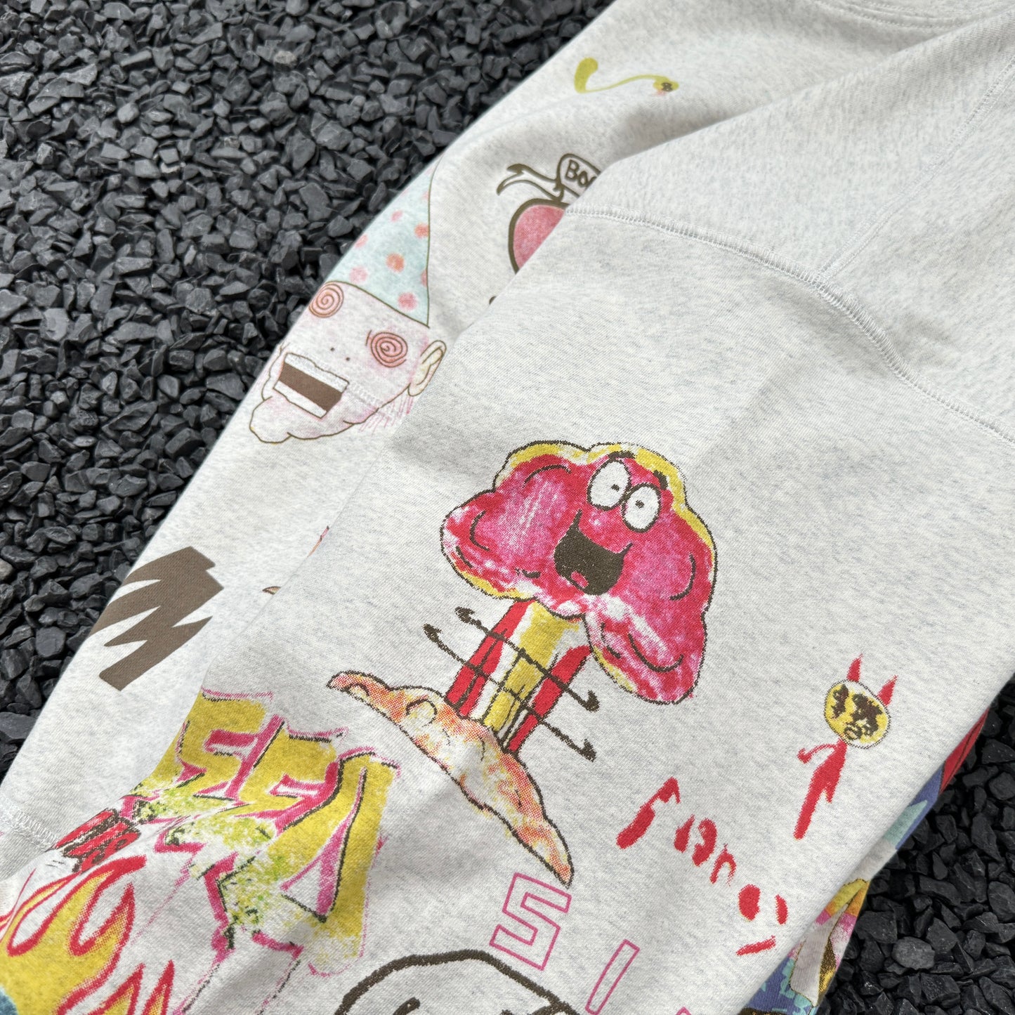 Graffiti Icon Print | Washed Hoodie - Santo