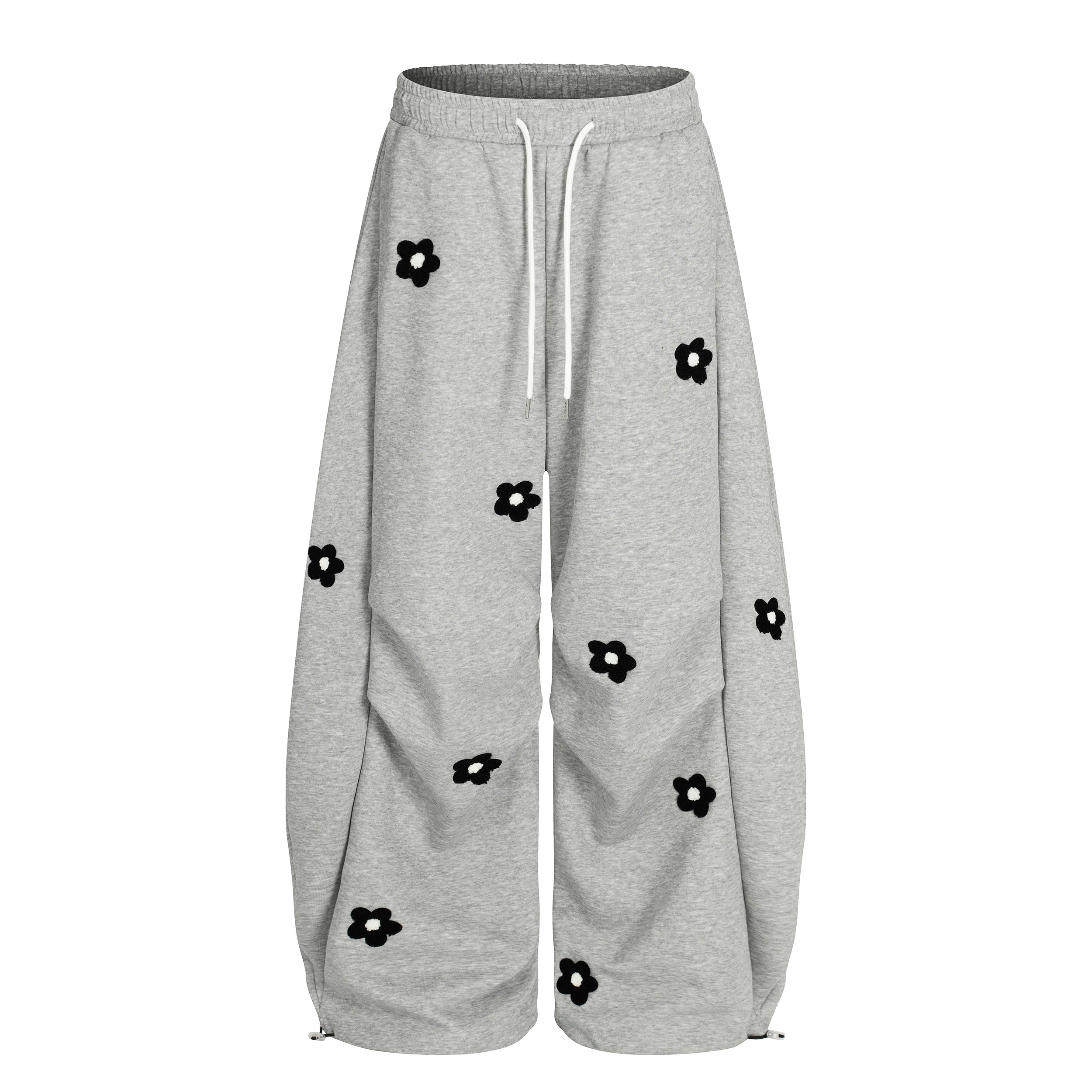 Petal Pockets | Floral Fleece Wide-Leg Pants