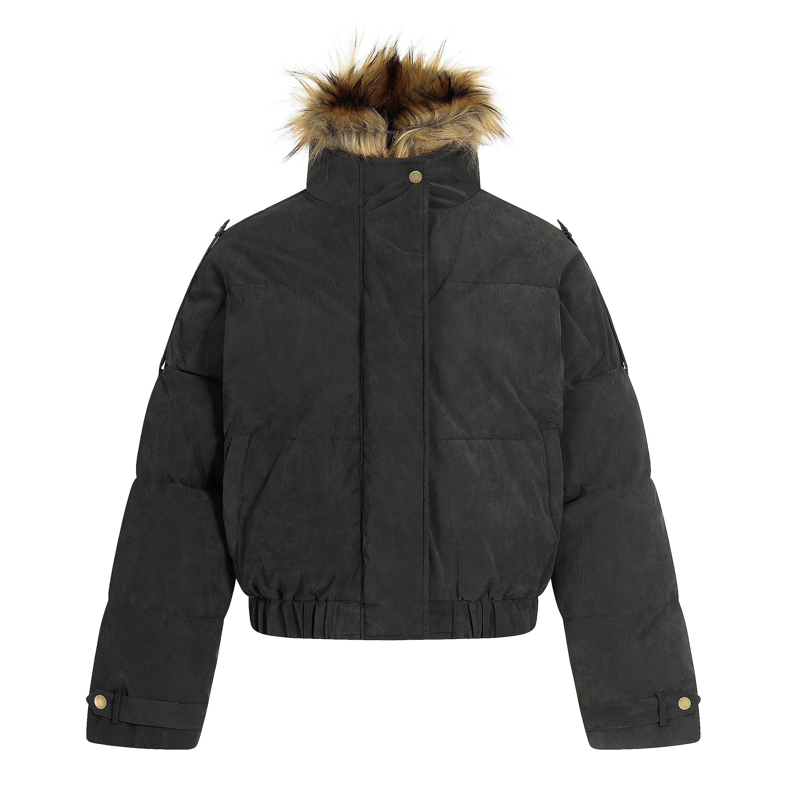 Nordic Trail | Faux Suede Puffer with Fur Lining