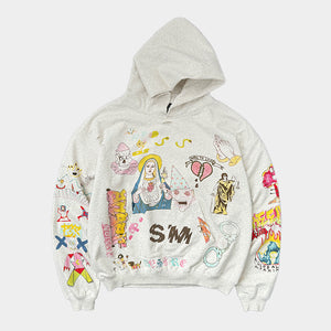 Graffiti Icon Print | Washed Hoodie - Santo