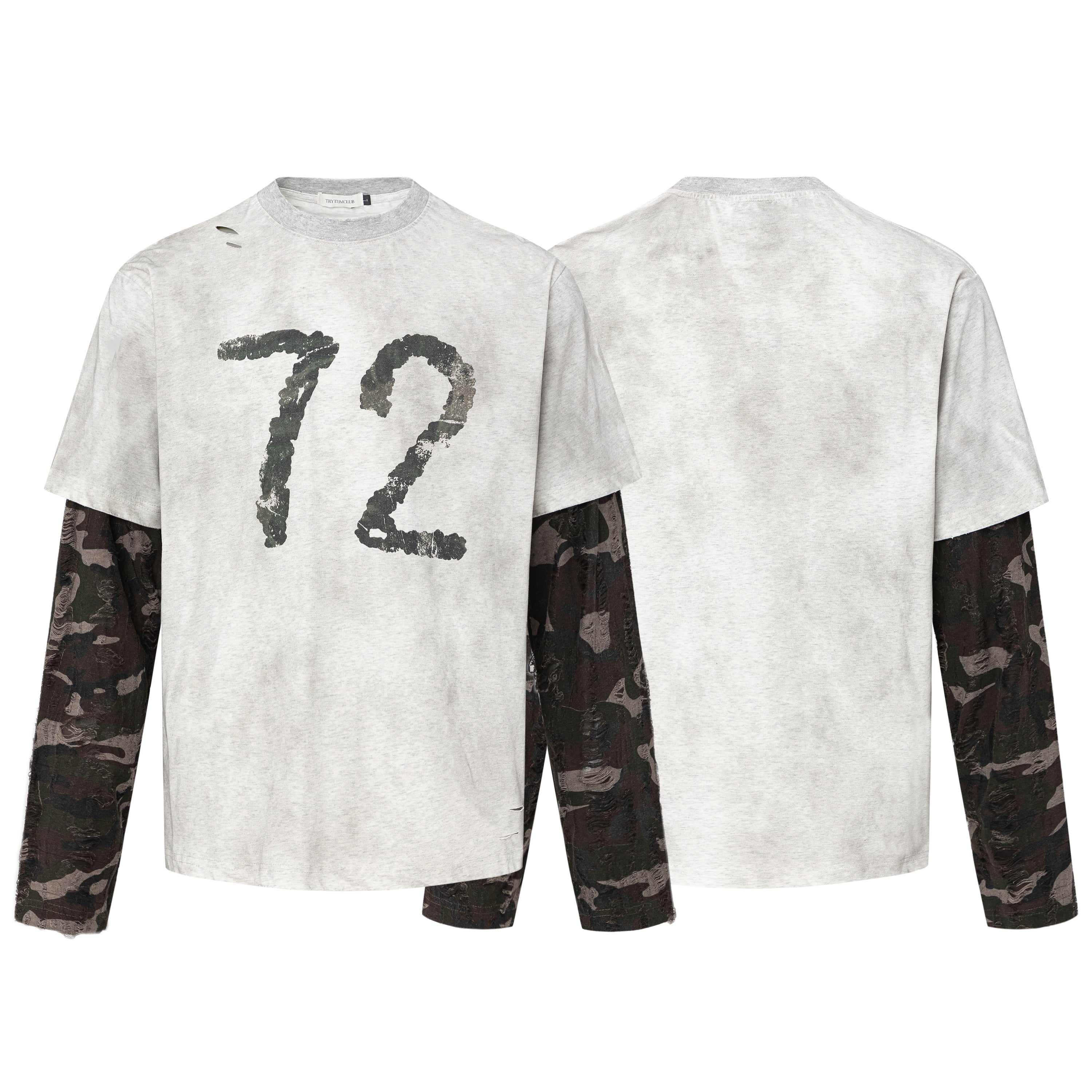 Camo Layered 72 Print | Vintage Sweatshirt - Santo