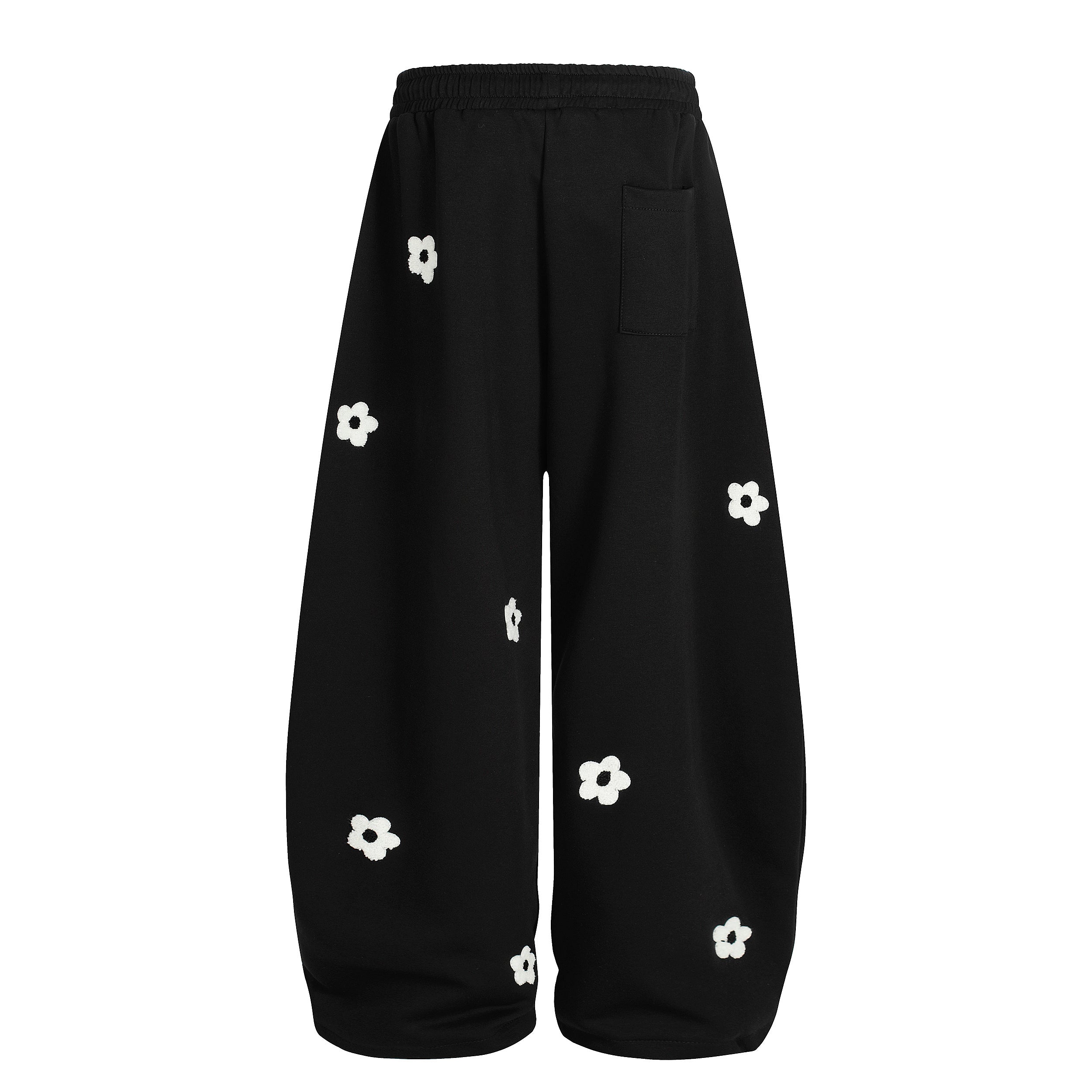 Petal Pockets | Floral Fleece Wide-Leg Pants