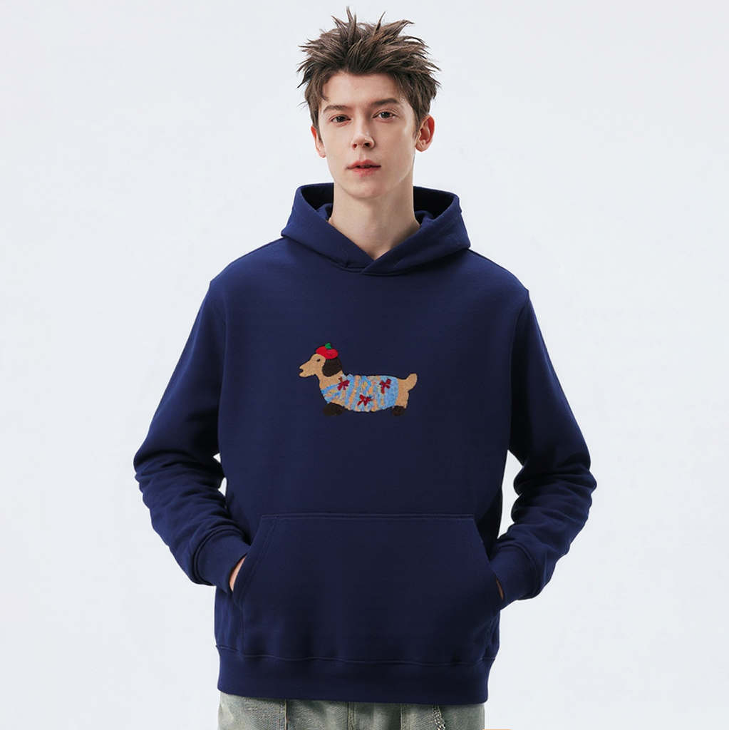 Cartoon Dachshund | Oversized Hoodie - Santo