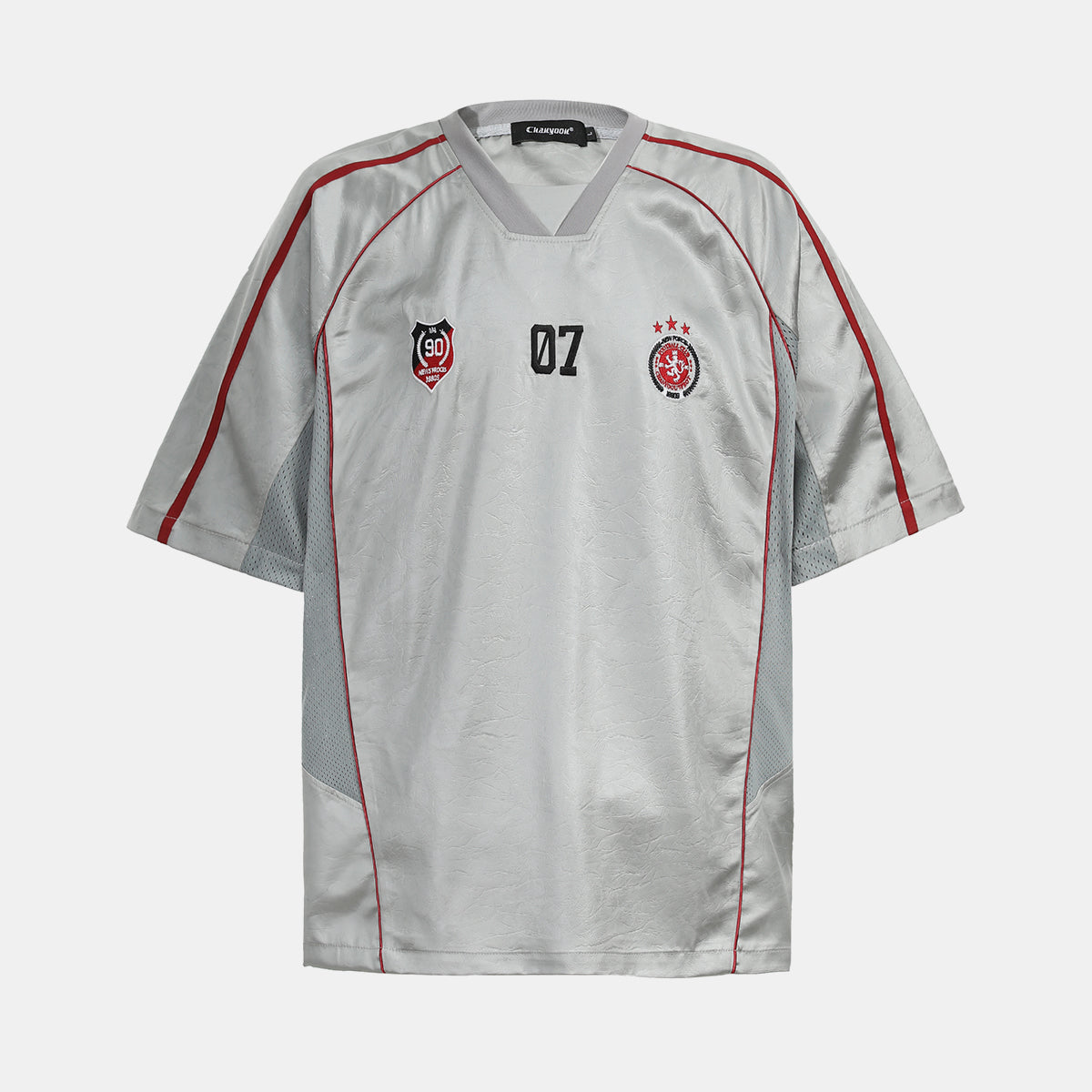 Men's Oversized Faux Leather Soccer Jersey