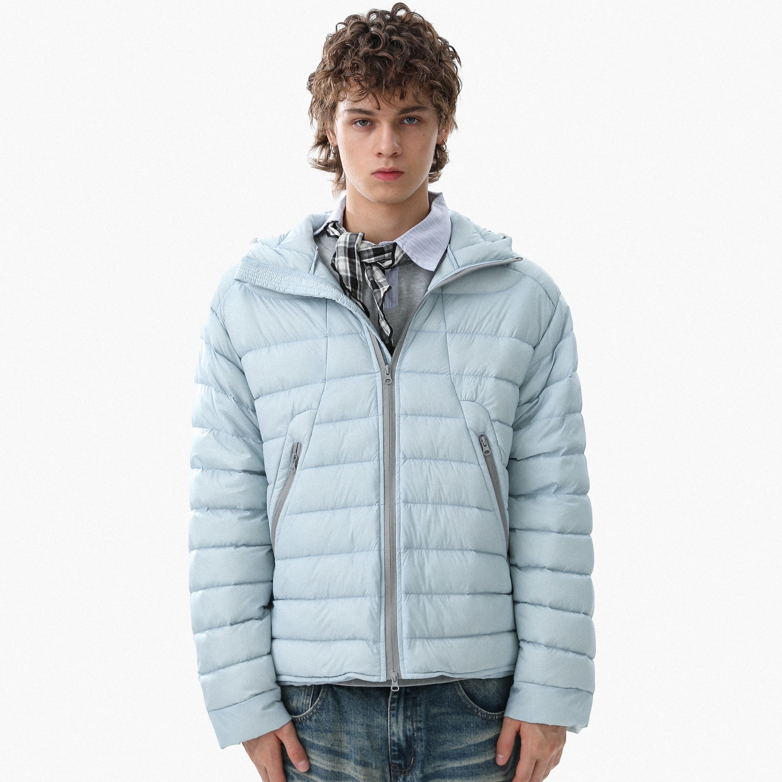 Homme | Retro-Rennsport-Pufferjacke