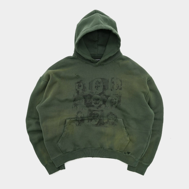 Vintage Distressed | Green Hoodie
