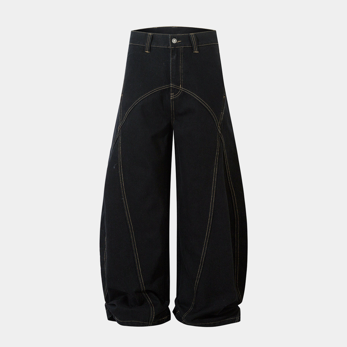 Men's Baggy Wide-Legged Black Jeans