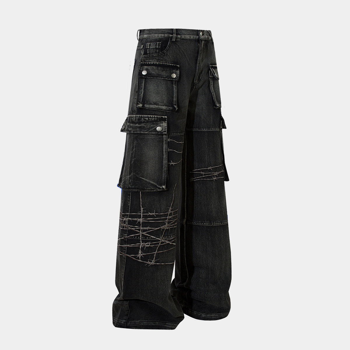 Barbed Wire Print | Baggy Jeans