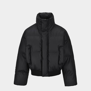 Clean Quilted|Padded Cropped Puffer