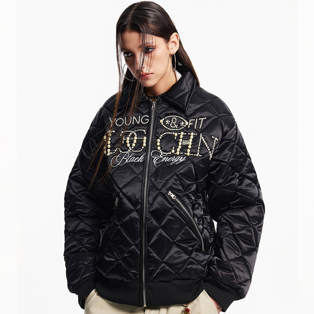 Pearl Lettered | Quilted Padded Jacket