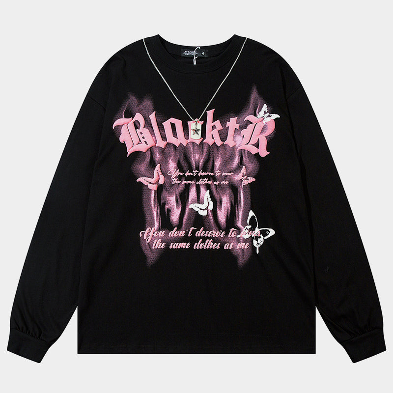 Star Necklace Butterfly | Gothic Sweatshirt