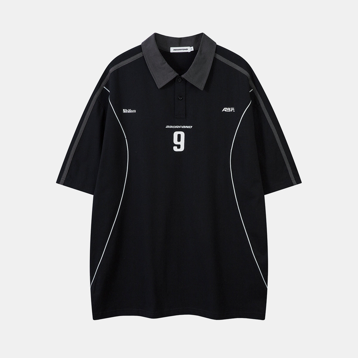 Men's Oversized Sporty Polo T-Shirt