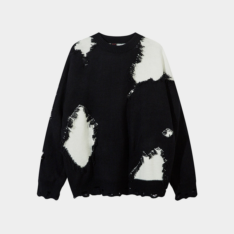 Raw Edge | Fringed Knit Sweater
