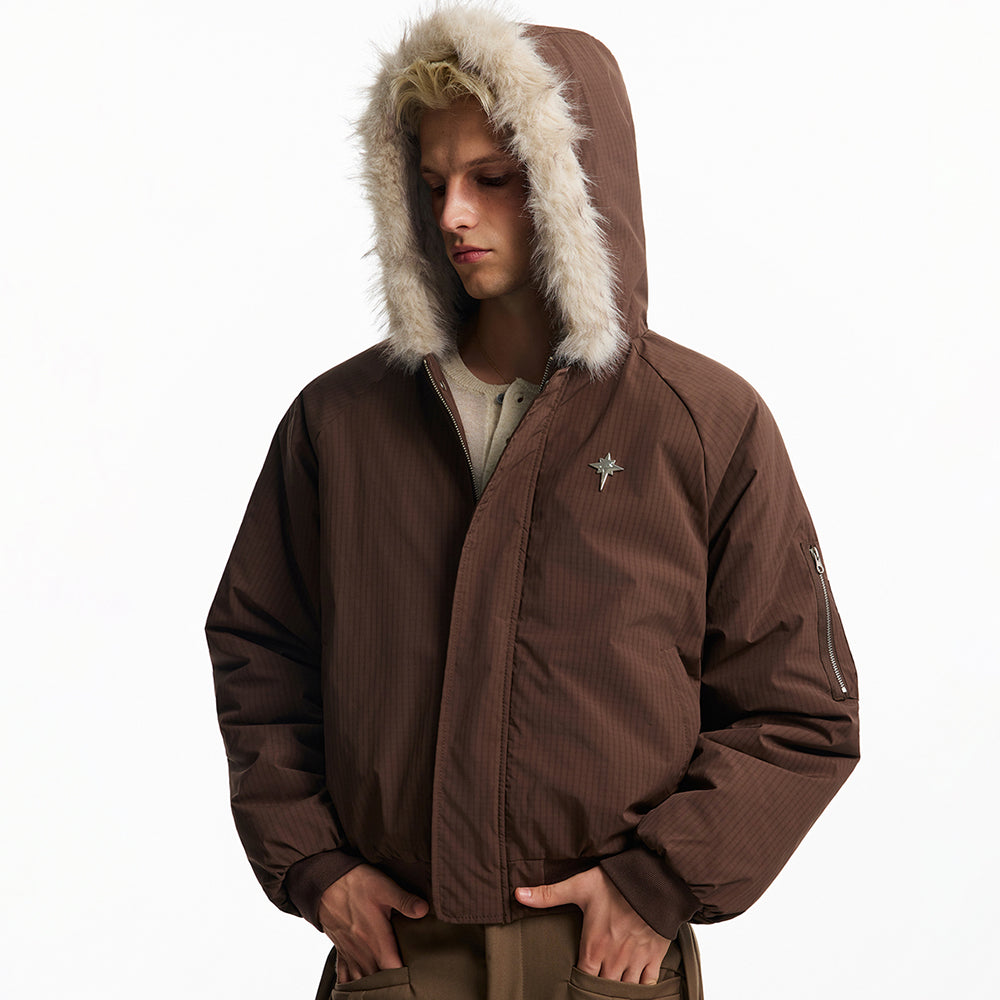 Star Rivets| Padded Bomber Jacket