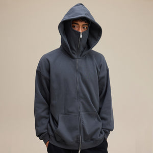 Windproof Mask | Oversized Zip Up Hoodie - Santo
