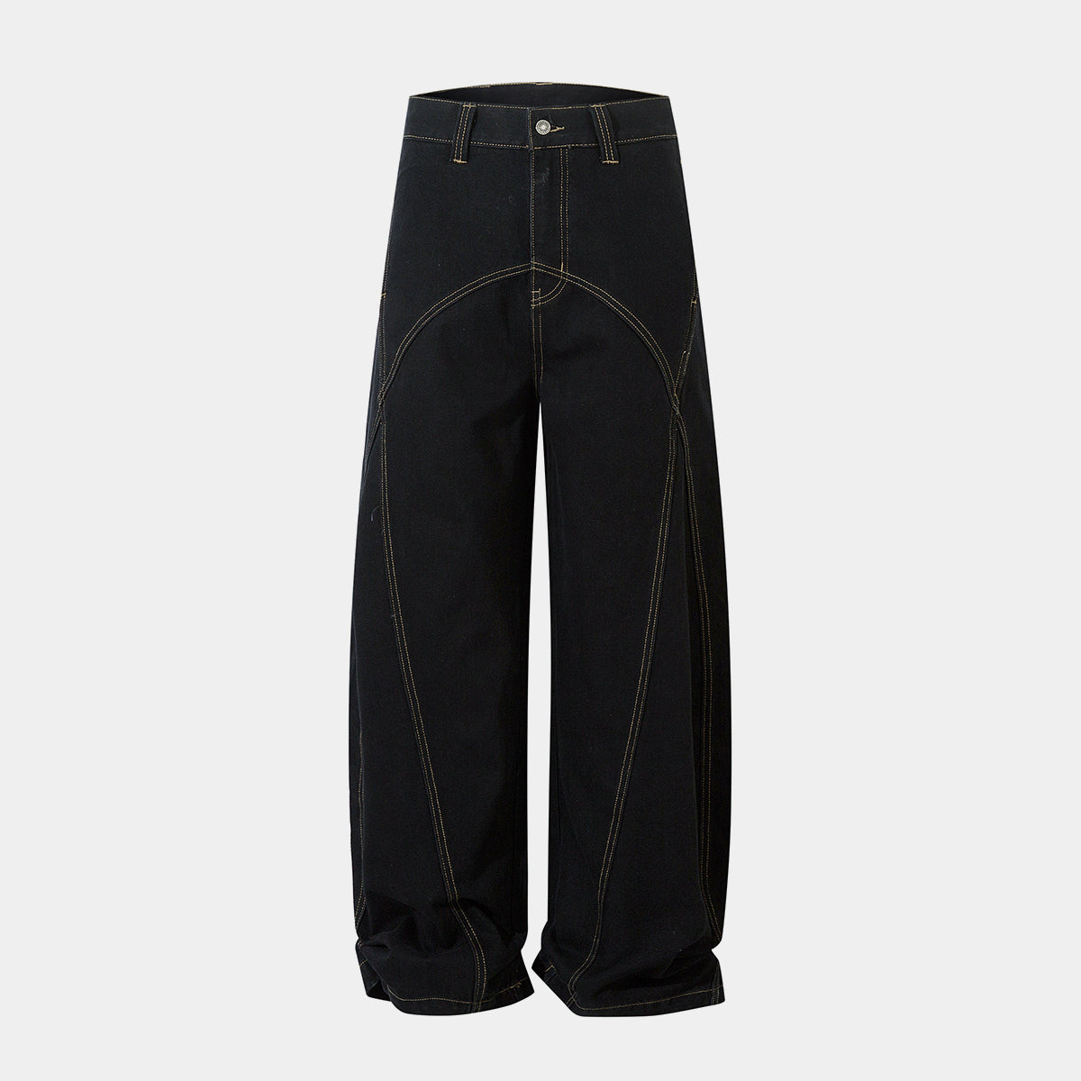 Geometric Stitch | Black Jeans - Santo