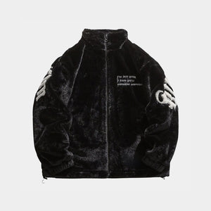 Streetwear Outerwear | Gothic Fleece Jacket - Santo